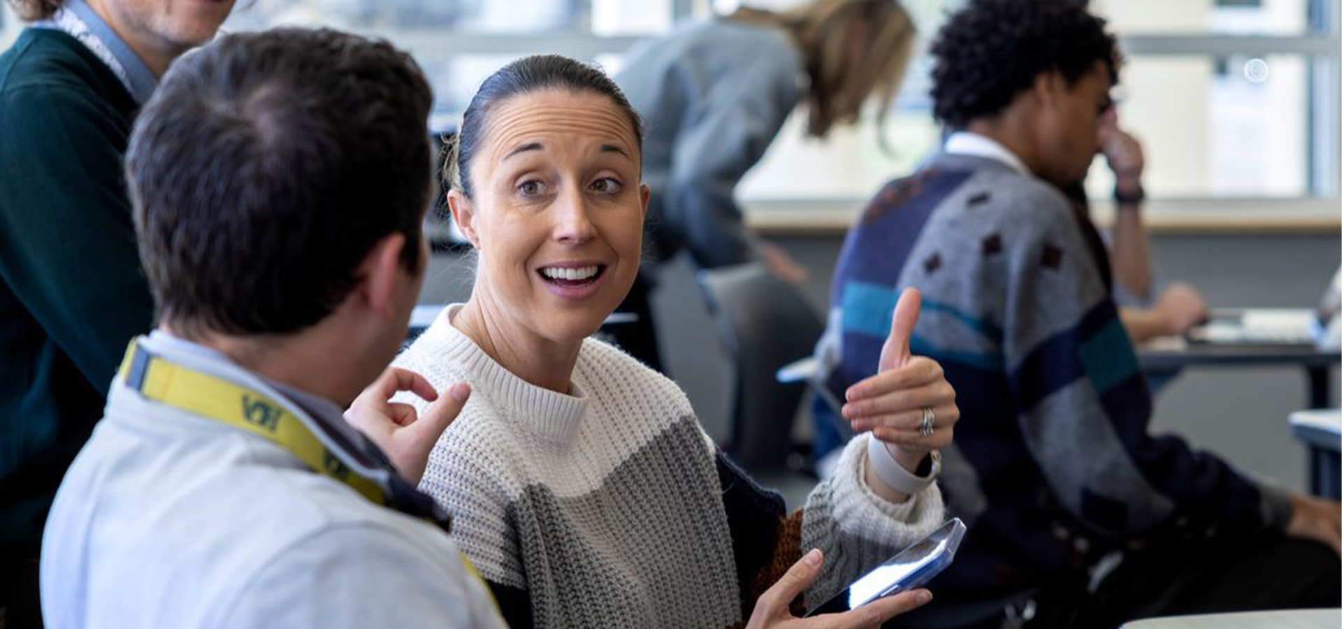 adults in the teaching center
